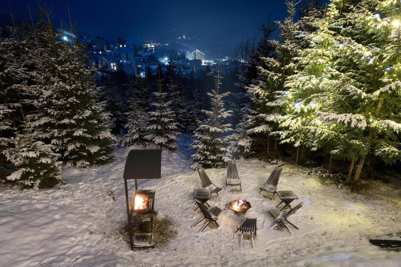 Be Be Chalet - Premium Jacuzi & Private Pool Bukovel Exteriör bild